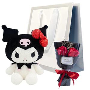 E STRONG x Sanrio Bowknot Kuromi, сидячая кукла плюшевая игрушка E-STRONG