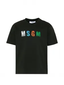 Футболка с коротким рукавом MSGM Kids, черный