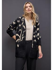 Street One Кардиган черно-кремового цвета