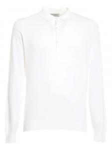 Рубашка-поло из хлопка John Smedley, белый