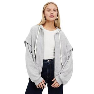 Необычная худи на молнии Belle & Bloom, Grey