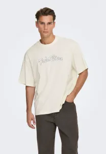 Футболка с принтом onsmalik paris Only & Sons, Whisper White Print Trés Bien