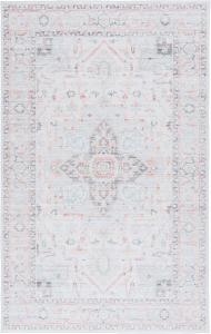 Ковер SAFAVIEH, 122 x 183 см, из коллекции Tucson, моющийся, Light Grey & Light Green, нескользящий, идеален для помещений с высокой проходимостью: гостиная, прихожая, спальня, домашний офис (TSN913F-4)