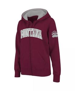 Женская спортивная спортивная толстовка с капюшоном Maroon Montana Grizzlies с арочным названием и застежкой-молнией Colosseum