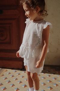 Детская хлопковая блузка RHW X KS FIORI TOP GOTS Konges Sløjd, белый