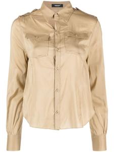 Undercover рубашка с открытой спиной, нейтральный цвет