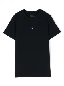 Футболка с вышивкой POLO RALPH LAUREN KIDS, синий