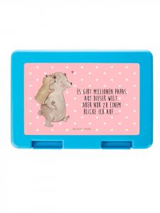 Mr. & Mrs. Panda Ланчбокс «Папа Медведь» с надписью пастельно-красного цвета