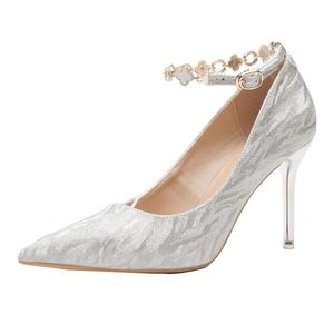 Женские туфли на тонком каблуке и высоком каблуке YAFEI XUANYU, Silver