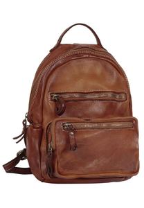 Рюкзак из натуральной кожи, производство Италия Cluty, цвет Cognac