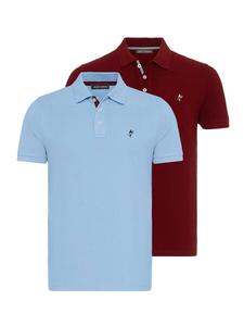 Рубашка поло Jacey Quinn Shirt, цвет blue/wine red