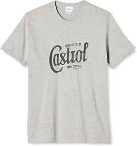 Футболка Castrol UJP10043 с логотипом Heritage, короткий рукав, серый цвет, размер XL, 100% высококачественный хлопок, приятная на ощупь текстура, простой дизайн, износостойкость