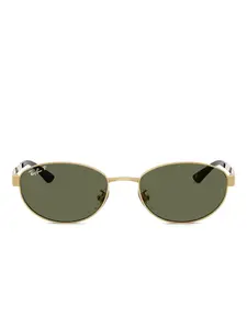 Солнцезащитные очки в овальной оправе Ray-Ban, золотой