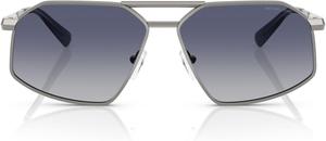 Michael Kors мужские солнцезащитные очки Mk1167 Mar Vista Hexagonal, Shiny Gunmetal/Blue Gradient