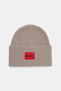 Шерстяная шапка Hugo, бежевый