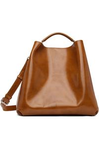 Dries Van Noten Коричневая сумка с тисненым логотипом