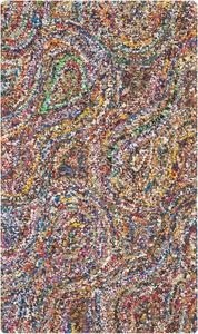 Ковер SAFAVIEH, 69 x 153 см, коллекции Nantucket, Multi, ручной работы бохо абстрактный узор, хлопковый, идеален для помещений с высокой проходимостью: прихожая, гостиная, спальня (NAN437A)