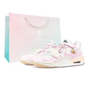 Legacy 312 Abrasion Resistant Low top Vintage Basketball Shoes Women's Jordan, розовый-shopping bag
