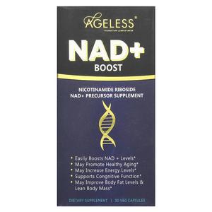 Ageless Foundation Laboratories, NAD + Boost, 30 растительных капсул