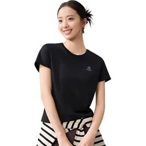 361° Футболка женская Super Black с круглым вырезом, тонкая, прямая посадка