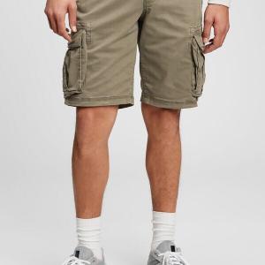 Шорты-Карго bermuda из хлопка и лиоцелла Gap, зеленый