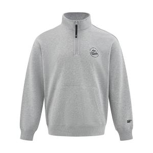 Outdoor Workwear Pullover Half Zip Sweatshirt Men's CAT, ярко-серый