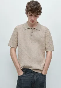 Рубашка-Поло с коротким рукавом Massimo Dutti, Mottled Light Brown
