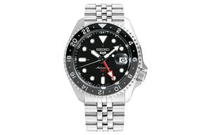 SEIKO Часы Classic Cans 5 Collection Mechanical Movement Stainless Steel Strap Watch Men's Watch Black Dial