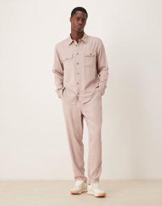 Зауженные брюки бежевого цвета Asos Design