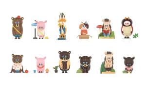 POP MART Зеленая корова сад маленькие мышки мистик бокс один мистик бокс/полный бокс 12 шт