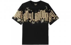 Футболка унисекс черная золотая Boy London