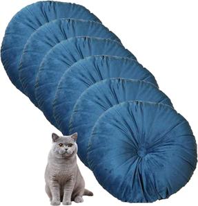 VITIWEDTY Декоративные круглые бархатные подушки с плиссированным дизайном