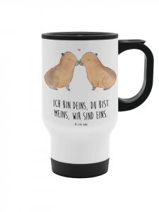 Mr. & Mrs. Panda Кофейная кружка «Любовь к капибарам» с надписью белого цвета