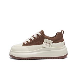 Hotwind Женские скейтерские кеды лоу-топ тёмно-коричневые, цвет Dark Brown