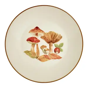 Десертная тарелка El Corte Inglés с грибами, коричневый