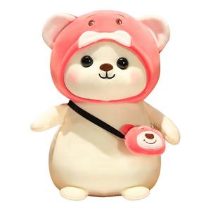 Мягкая игрушка трансформирующийся медведь, высота 30см/40см Barbne, розовый