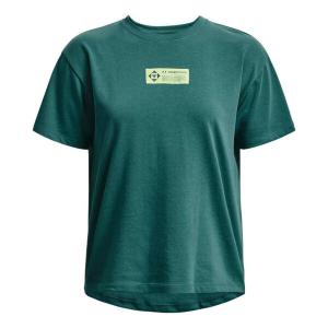 Футболка project rock globe t-shirt 'coastal teal' Under Armour, мультиколор