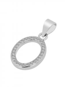 Adeliás Женский кулон из серебра 925 пробы с кубическим цирконием в серебряной оправе