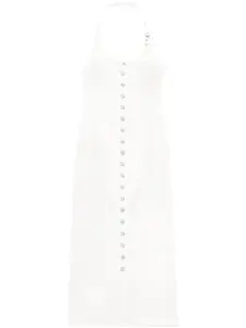 Джинсовое платье с вырезом халтер Courrèges, белый