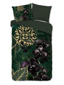 Комплект постельного белья Эсме в темно-зеленом/золотом/черном цвете Good Morning, 200x220 см