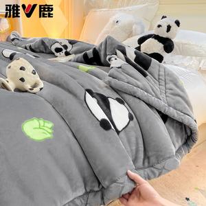 Yalu Плед двойной 180х200 см, вес 3 кг, двусторонний молочный вельвет, мягкий и дышащий