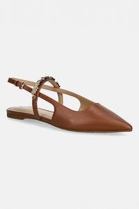 Балетки кожаные dina flex sling flat MICHAEL Michael Kors, коричневый