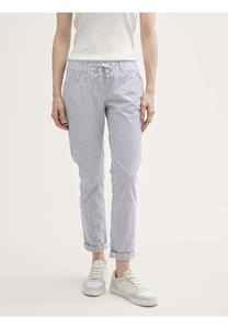 Брюки TOM TAILOR Trousers, Navy Irregular Woven Stripe/Blue