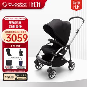 Городская коляска Bugaboo Bee6, 85x55x30 см, многофункциональная легкая складная реверсивная, рама Silver с капюшоном Black, сиденье Black