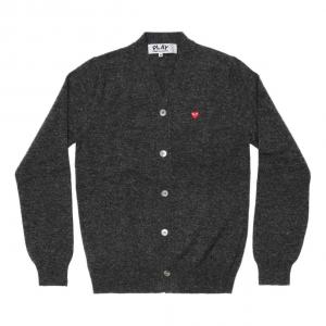 Кардиган COMME des GARCONS PLAY Cardigan With Small Red Emblem 'Grey' AZ-N080-051-2, серый