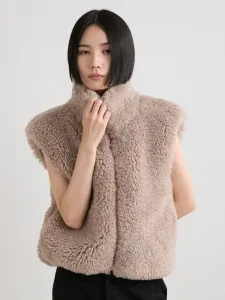 Жилет на молнии из искусственного меха Miesrohe, цвет Beg[037]