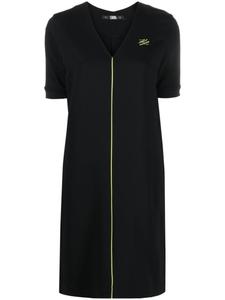 Karl Lagerfeld платье мини с вышитым логотипом, черный