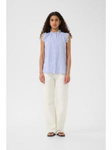 InWear Рубашка с длинными рукавами DallyIW, прямого кроя, сине-белая