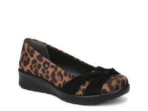 Слипоны LifeStride Glamour Wedge Slip-On, коричневый/бежевый леопардовый принт