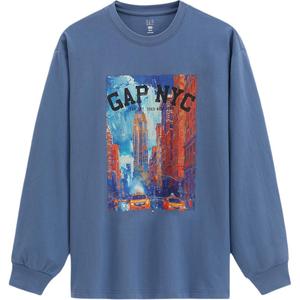 Футболка унисекс GAP, серо-голубой